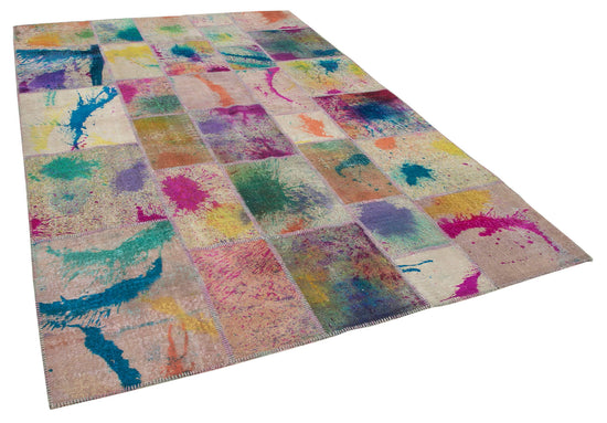 7x10 Multicolor Patchwork Rug - 24069