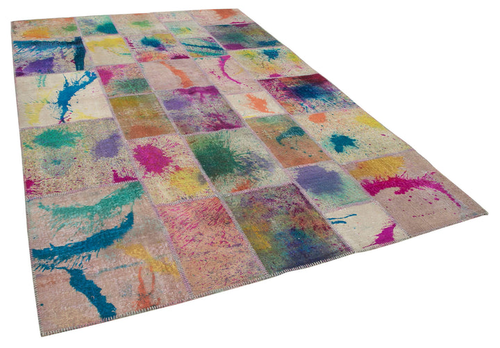 7x10 Multicolor Patchwork Rug - 24069