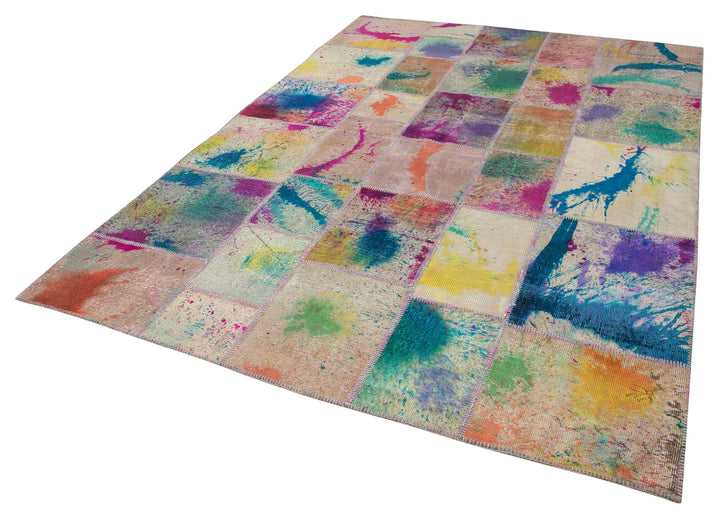 7x10 Multicolor Patchwork Rug - 24069