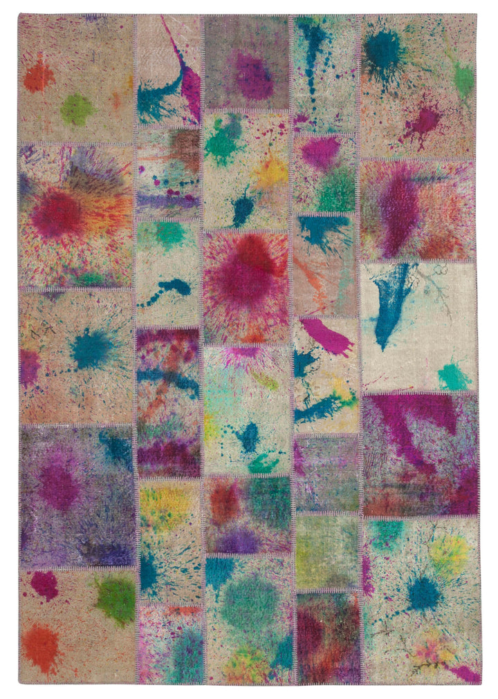 7x10 Multicolor Patchwork Rug - 24070