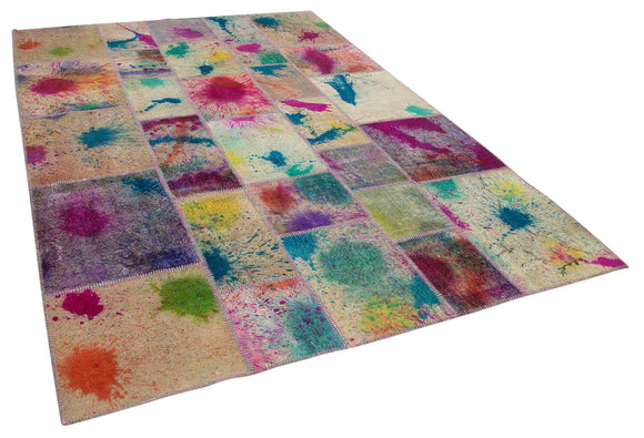 7x10 Multicolor Patchwork Rug - 24070