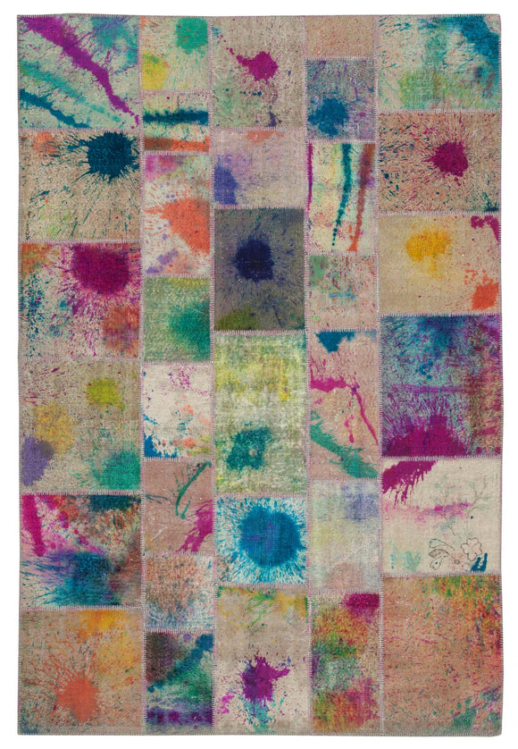 7x10 Multicolor Patchwork Rug - 24071