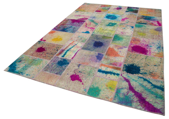 7x10 Multicolor Patchwork Rug - 24071