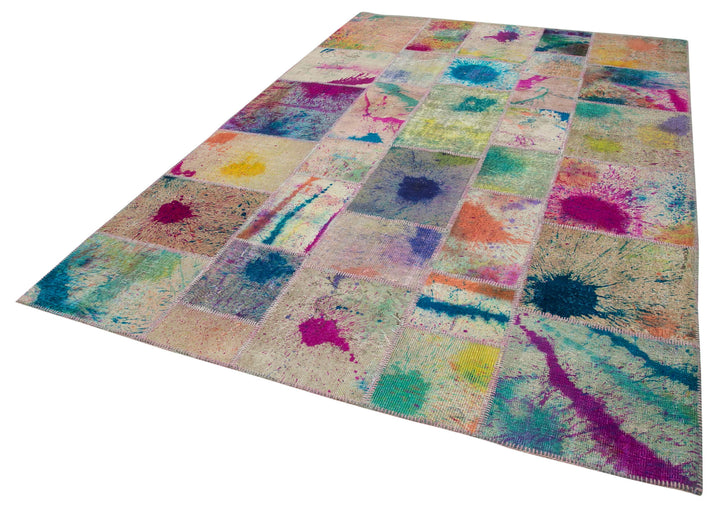 7x10 Multicolor Patchwork Rug - 24071