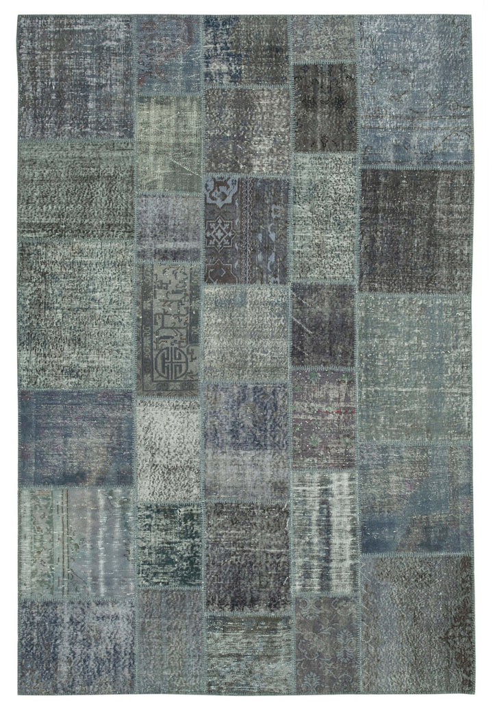 7x10 Grey Patchwork Rug - 24074