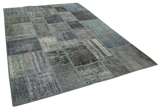 7x10 Grey Patchwork Rug - 24074