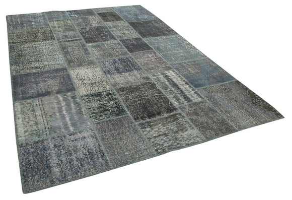 7x10 Grey Patchwork Rug - 24074