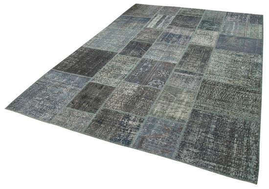7x10 Grey Patchwork Rug - 24074