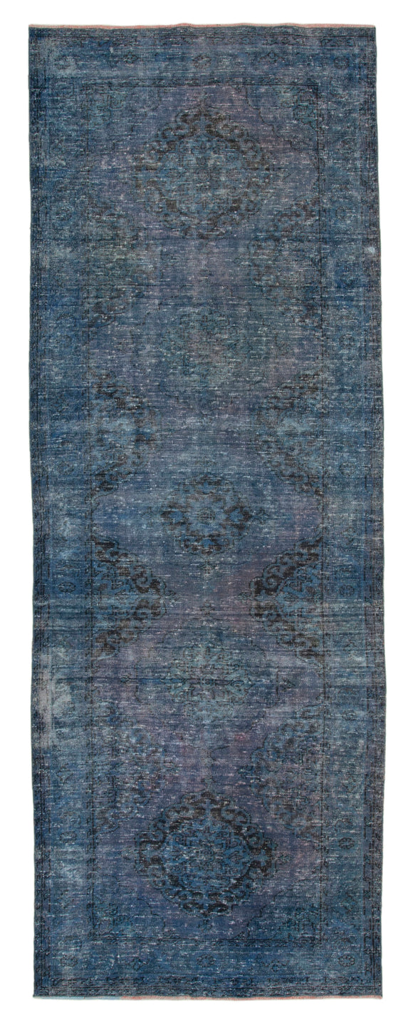 5x12 Blue Turkish Over Dyed Runner Rug - 24175