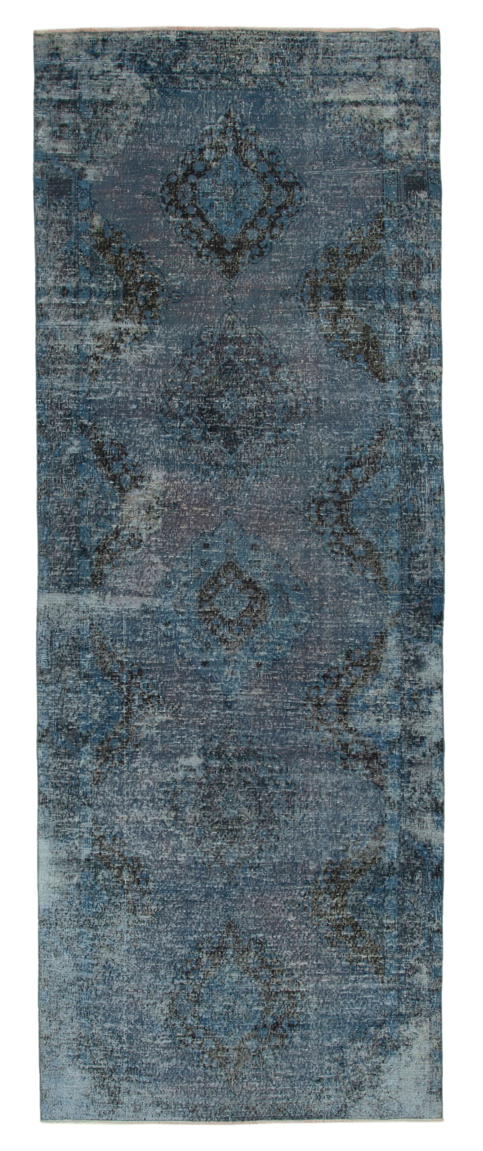 5x12 Blue Turkish Over Dyed Runner Rug - 24177