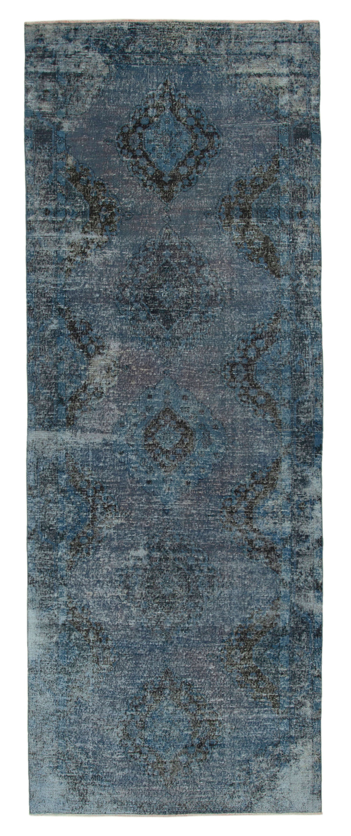 5x12 Blue Turkish Over Dyed Runner Rug - 24177