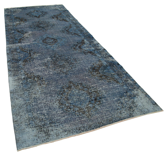 5x12 Blue Turkish Over Dyed Runner Rug - 24177