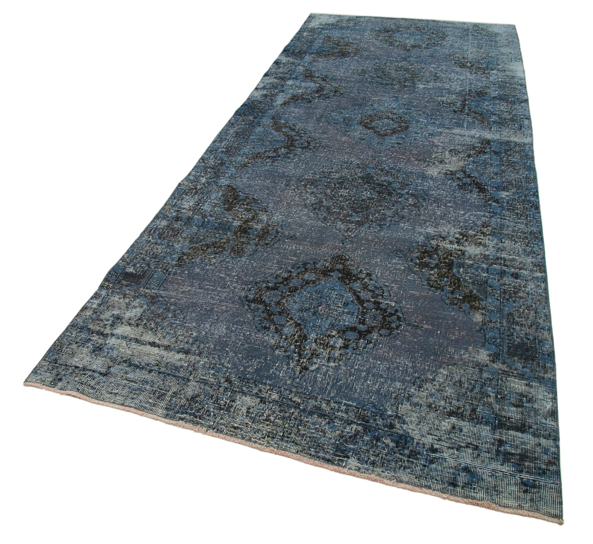5x12 Blue Turkish Over Dyed Runner Rug - 24177