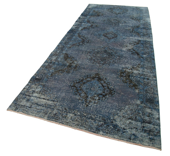 5x12 Blue Turkish Over Dyed Runner Rug - 24177