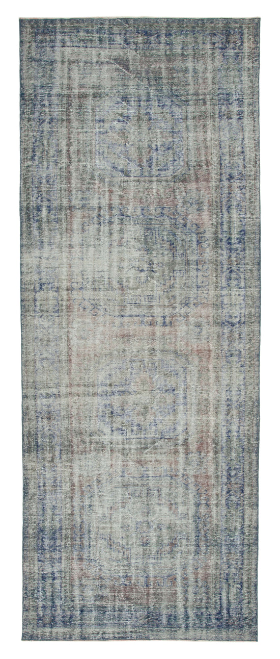 5x12 Blue Turkish Over Dyed Runner Rug - 24180