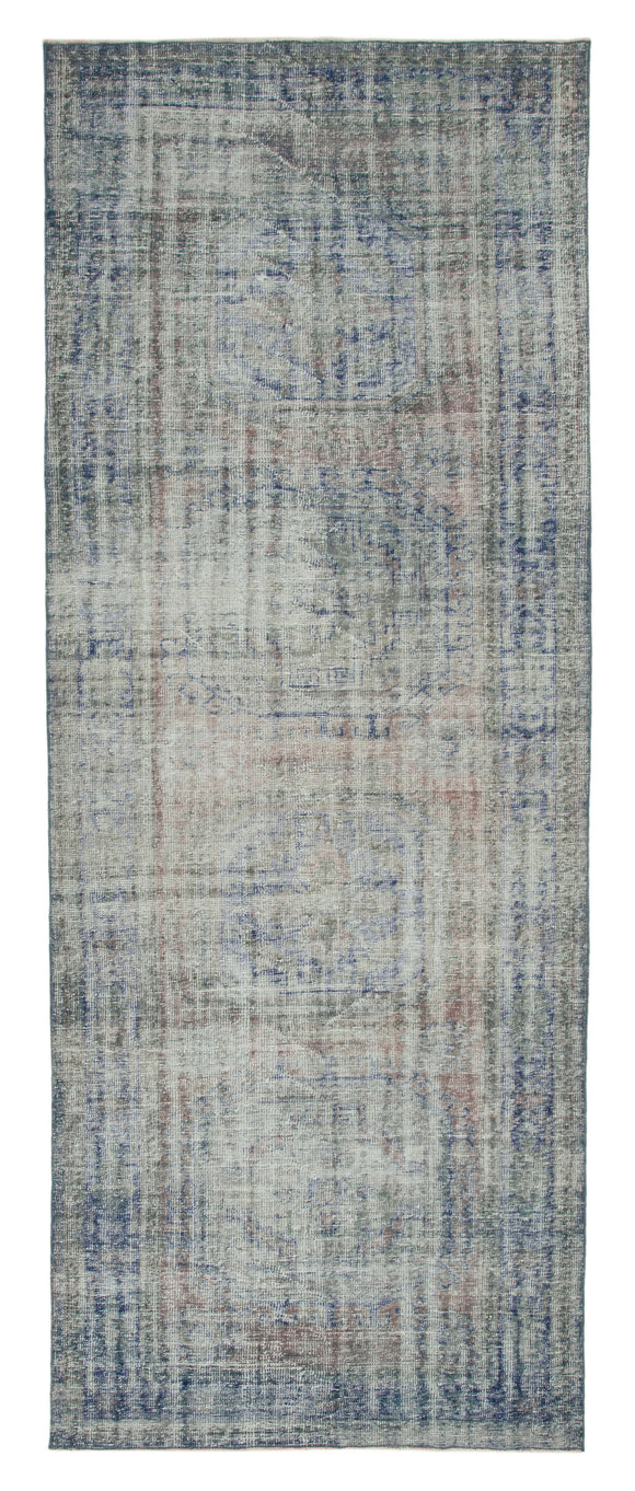 5x12 Blue Turkish Over Dyed Runner Rug - 24180