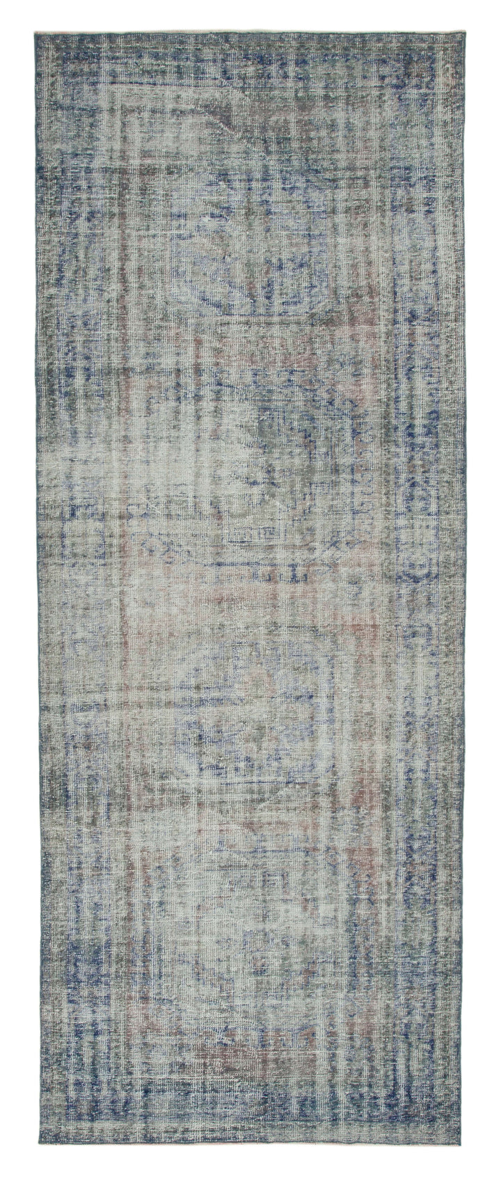 5x12 Blue Turkish Over Dyed Runner Rug - 24180
