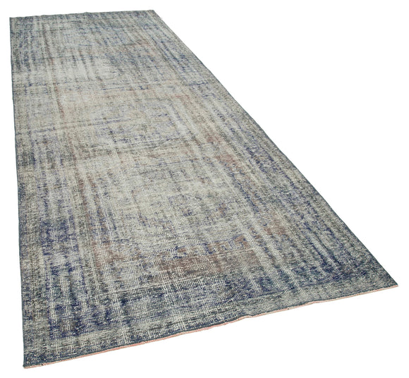 5x12 Blue Turkish Over Dyed Runner Rug - 24180