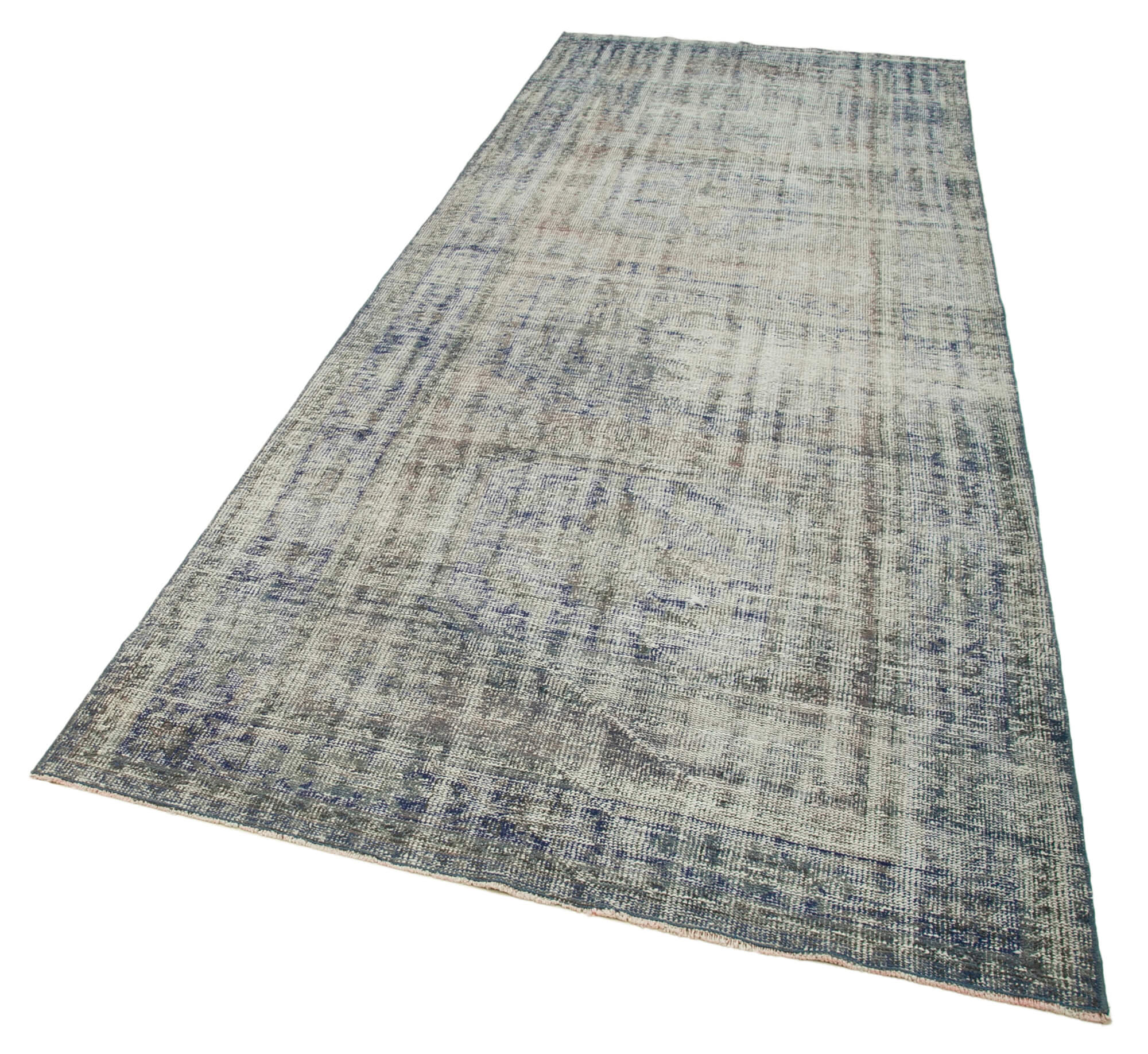5x12 Blue Turkish Over Dyed Runner Rug - 24180
