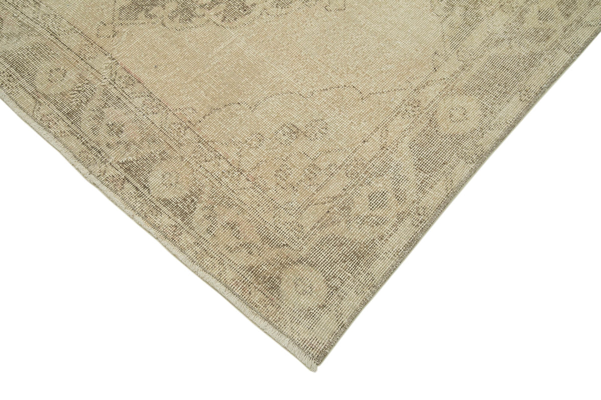 4x13 Beige Turkish Vintage Runner Rug - 24185