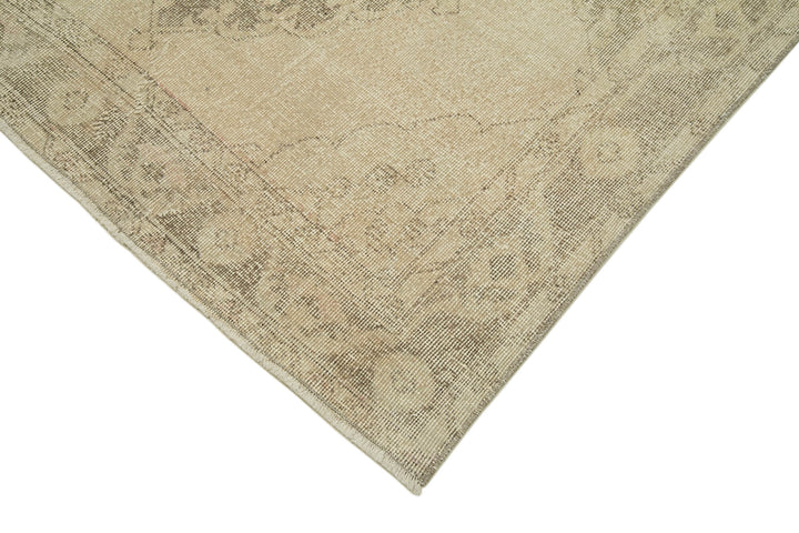 4x13 Beige Turkish Vintage Runner Rug - 24185