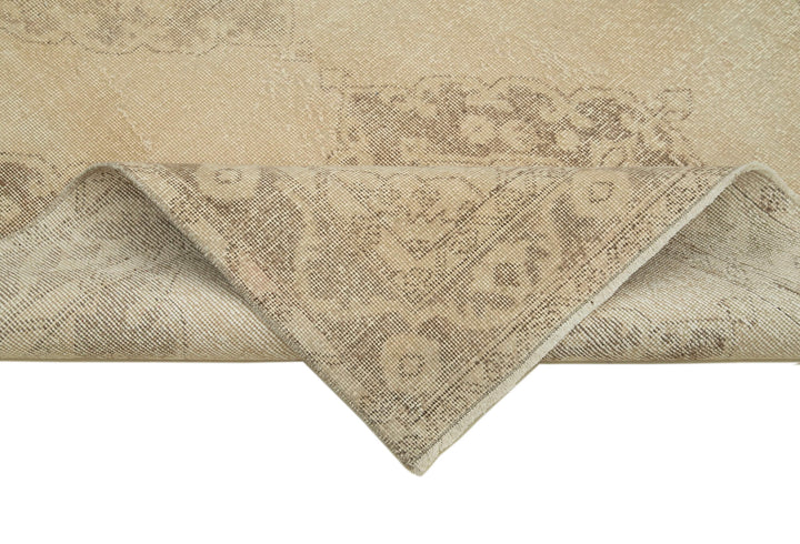 4x13 Beige Turkish Vintage Runner Rug - 24185
