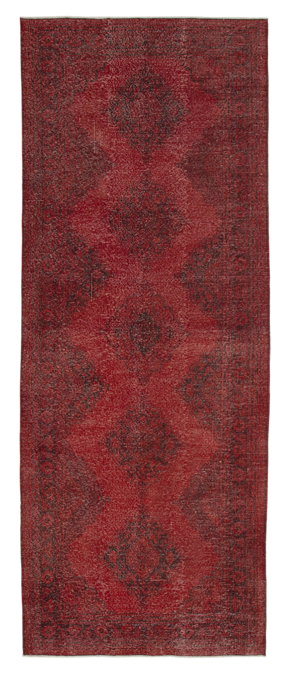 5x12 Red Turkish Over Dyed Runner Rug - 24193