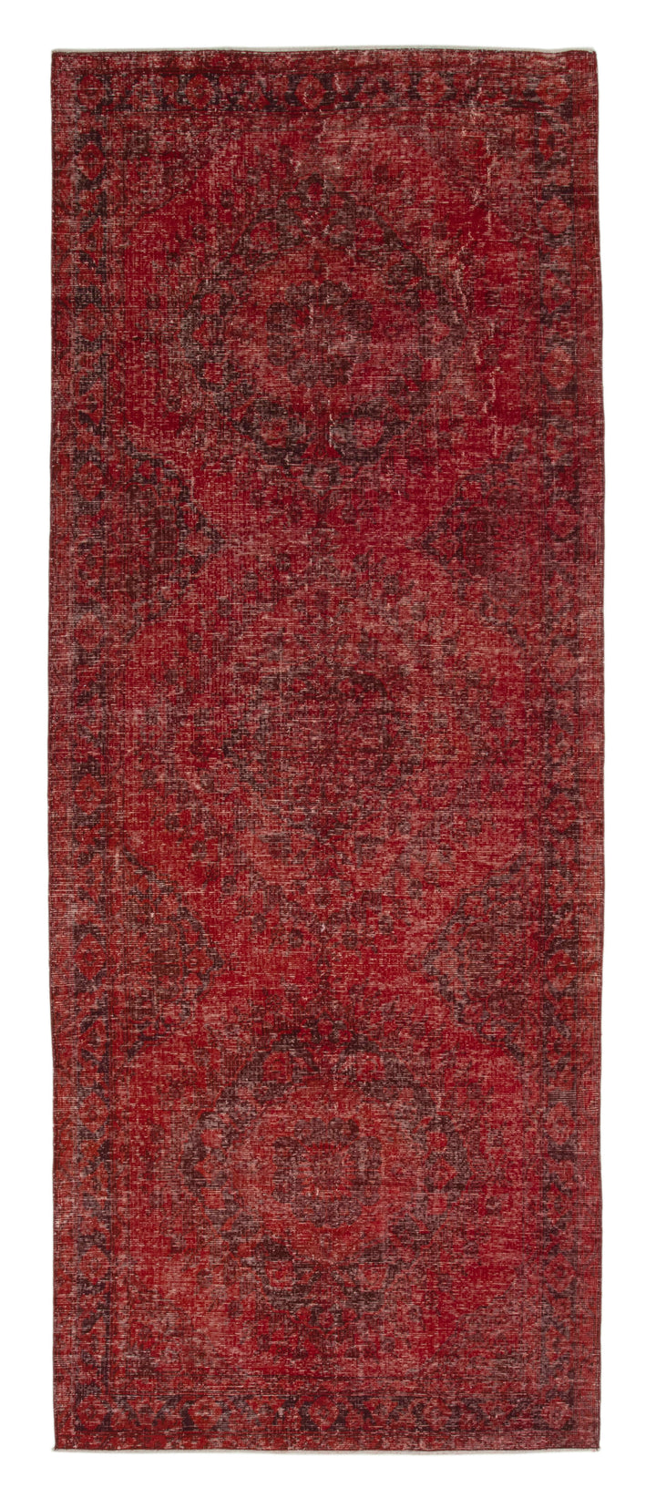 5x13 Red Turkish Over Dyed Runner Rug - 24194