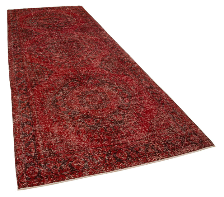 5x13 Red Turkish Over Dyed Runner Rug - 24194