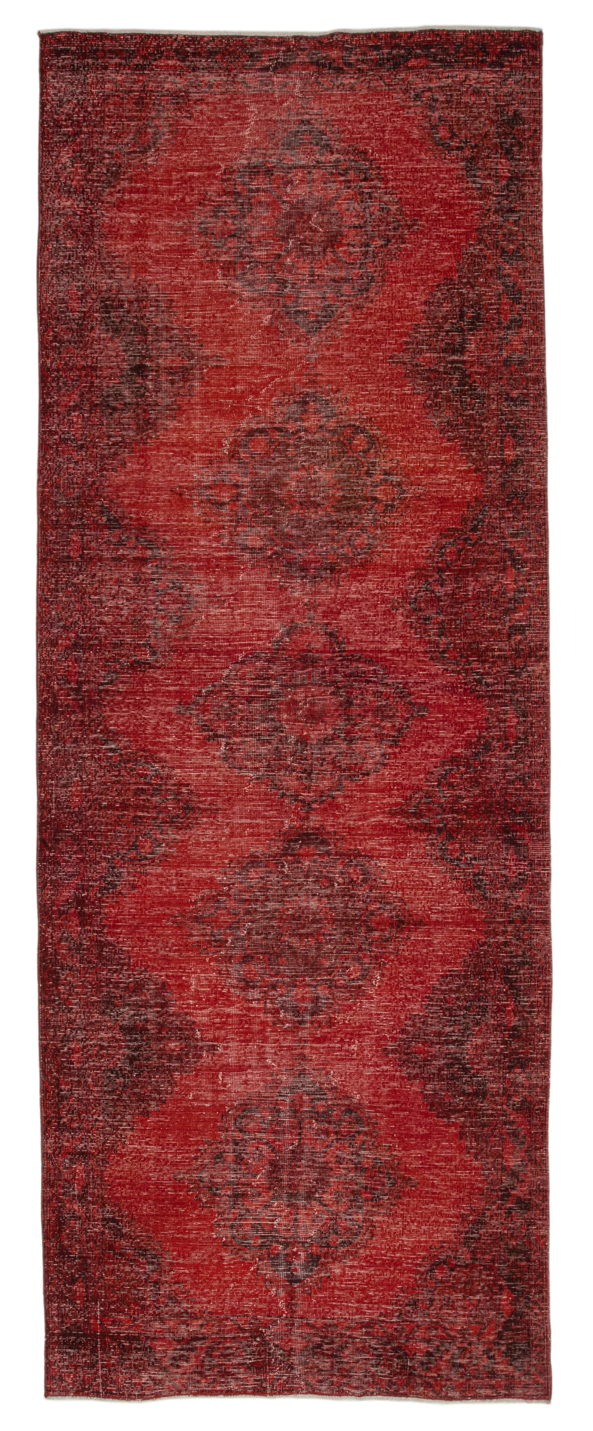 5x13 Red Turkish Over Dyed Runner Rug - 24196