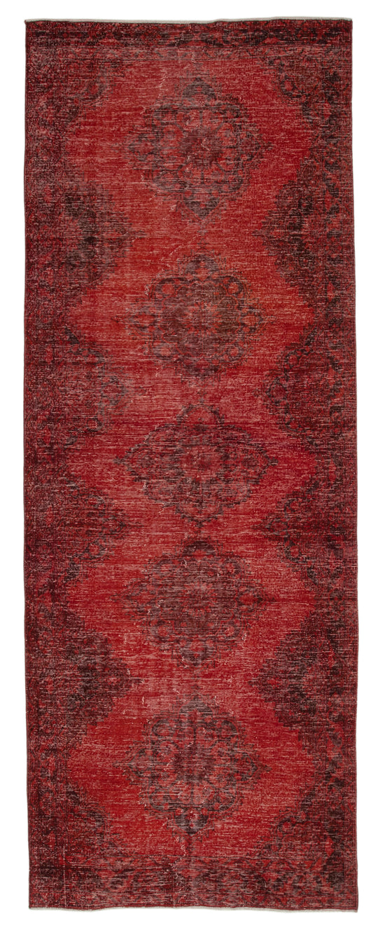 5x13 Red Turkish Over Dyed Runner Rug - 24196