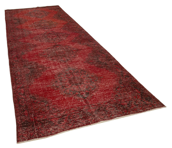 5x13 Red Turkish Over Dyed Runner Rug - 24196