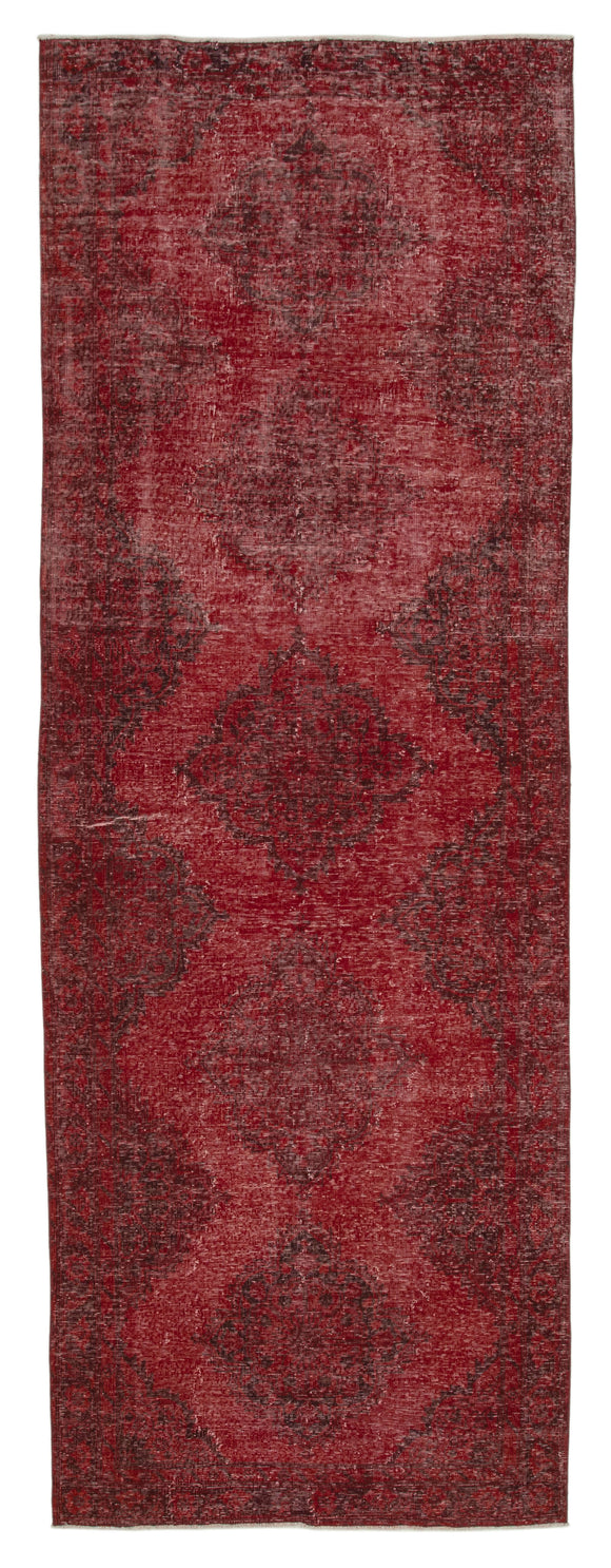 4x12 Red Turkish Over Dyed Runner Rug - 24199