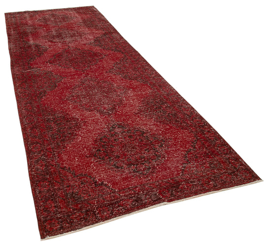 4x12 Red Turkish Over Dyed Runner Rug - 24199