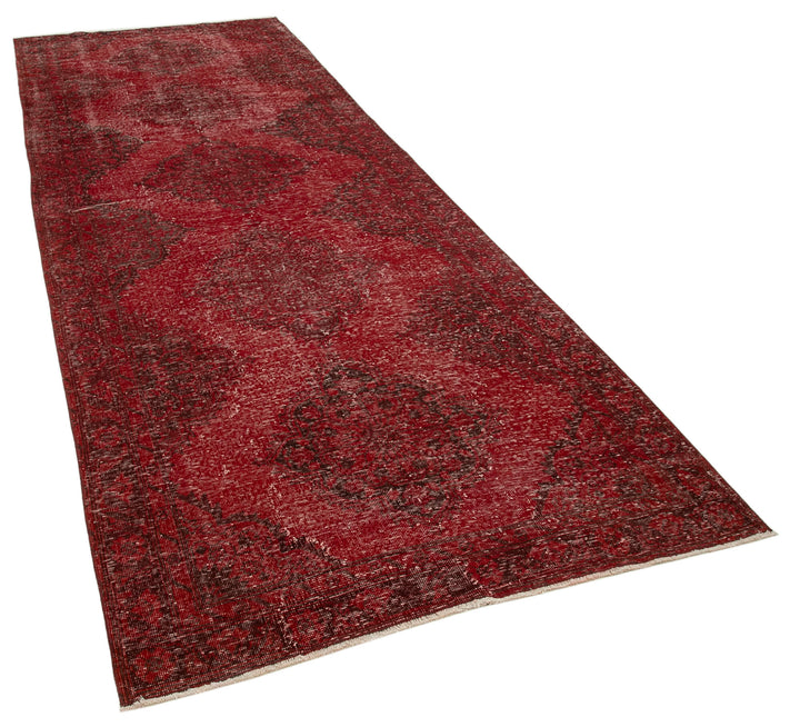 4x12 Red Turkish Over Dyed Runner Rug - 24199