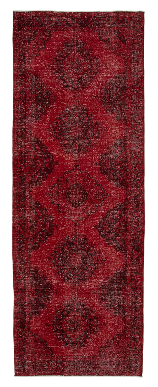 5x13 Red Turkish Over Dyed Runner Rug - 24201