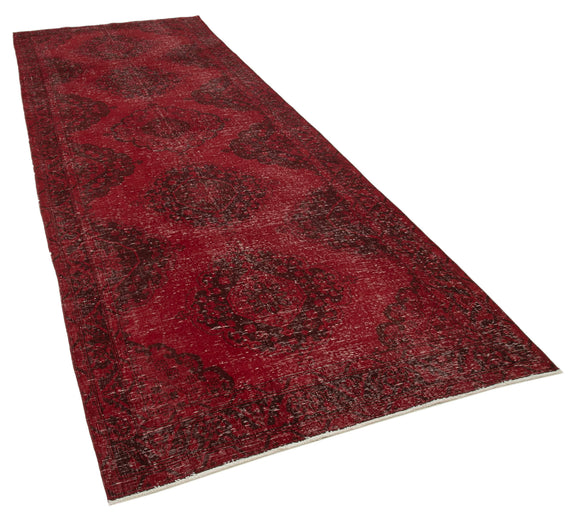 5x13 Red Turkish Over Dyed Runner Rug - 24201