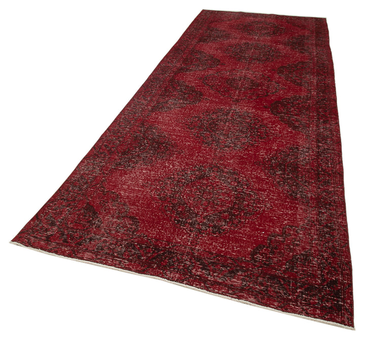 5x13 Red Turkish Over Dyed Runner Rug - 24201