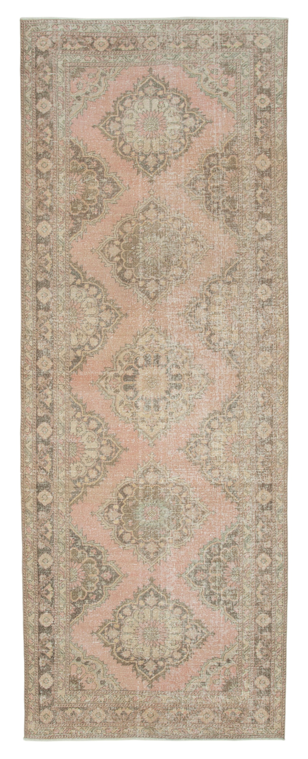 5x13 Beige Turkish Vintage Runner Rug - 24203