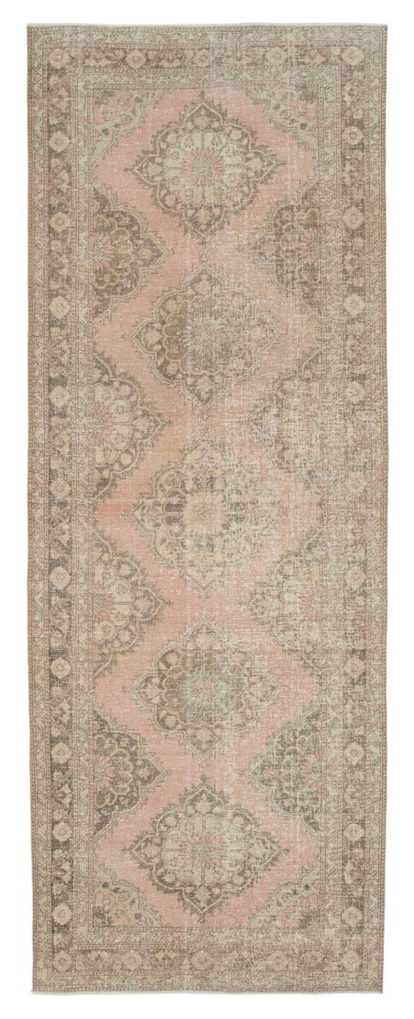 5x13 Beige Turkish Vintage Runner Rug - 24203