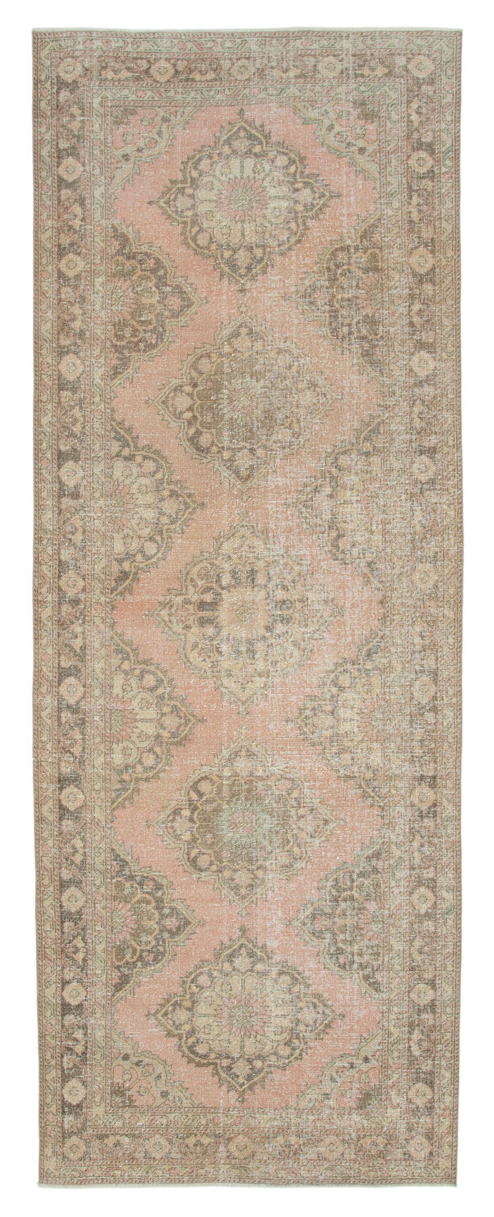 5x13 Beige Turkish Vintage Runner Rug - 24203