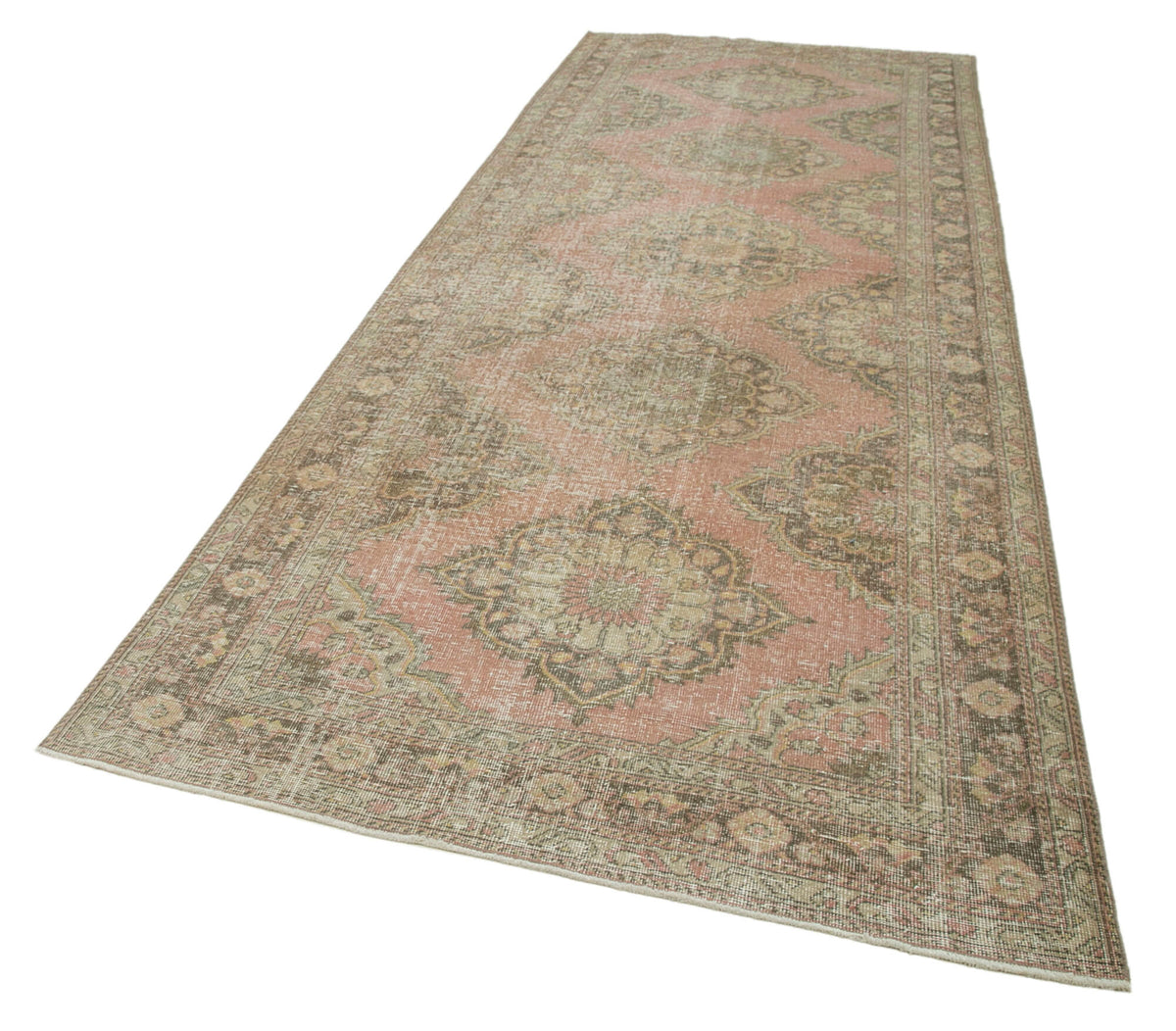 5x13 Beige Turkish Vintage Runner Rug - 24203