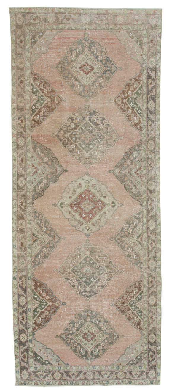 5x12 Beige Turkish Vintage Runner Rug - 24204