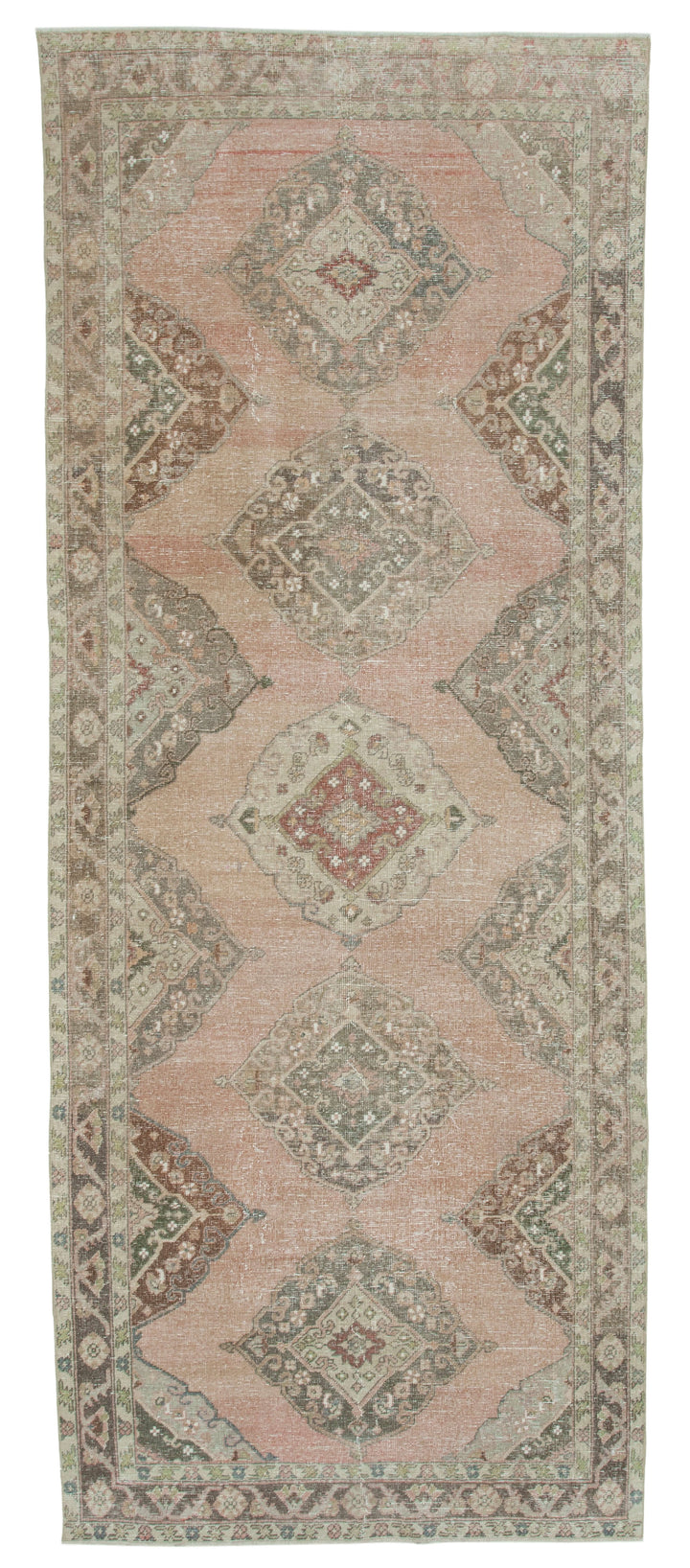 5x12 Beige Turkish Vintage Runner Rug - 24204