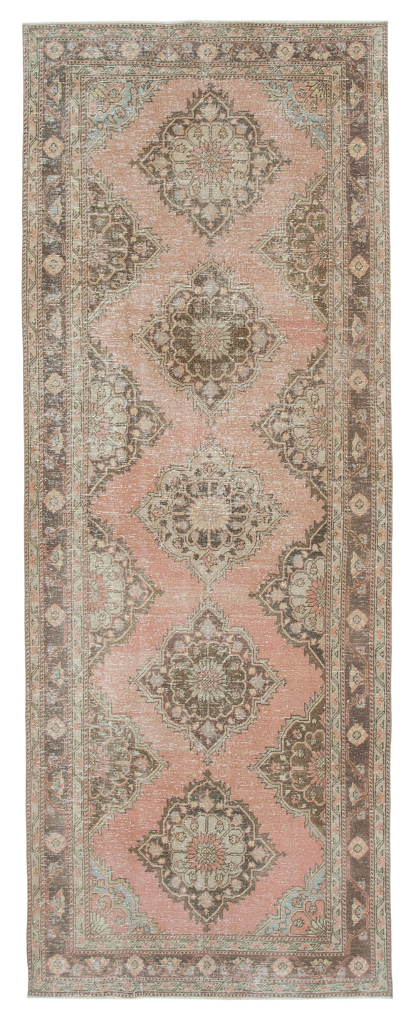 5x13 Beige Turkish Vintage Runner Rug - 24206