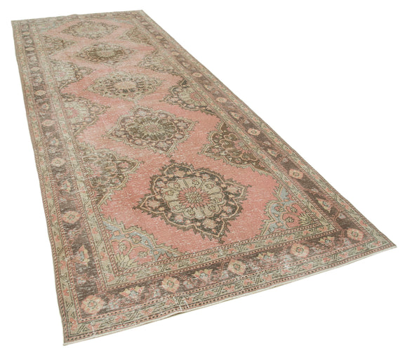 5x13 Beige Turkish Vintage Runner Rug - 24206