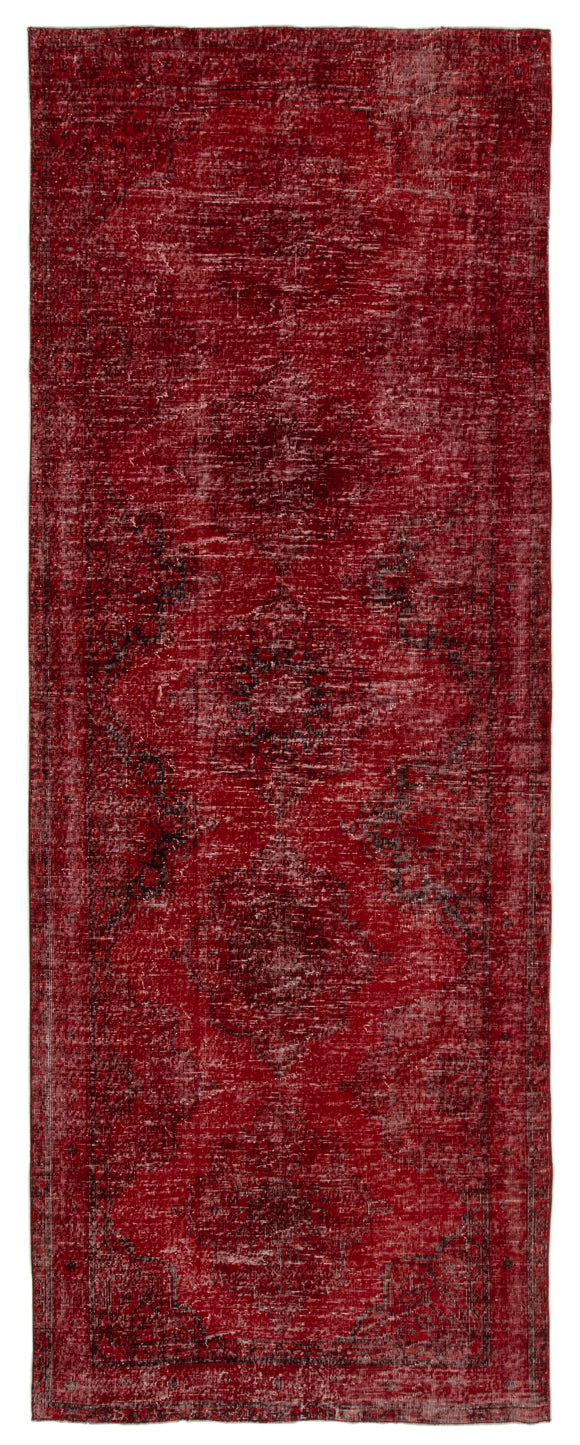 5x13 Red Turkish Over Dyed Runner Rug - 24209