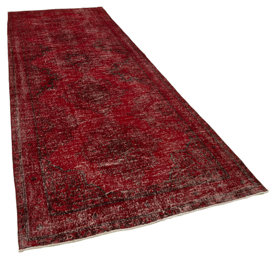 5x13 Red Turkish Over Dyed Runner Rug - 24209
