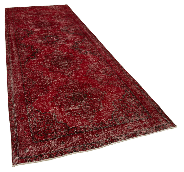 5x13 Red Turkish Over Dyed Runner Rug - 24209