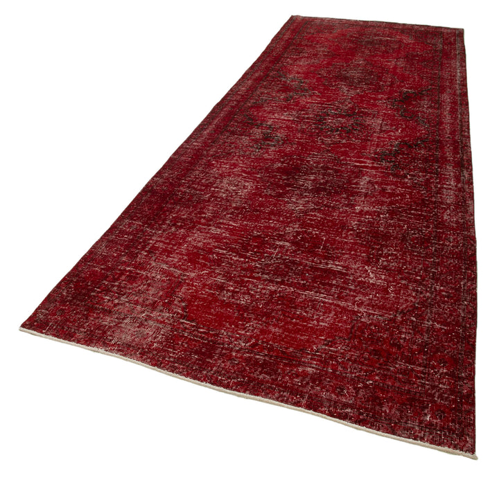 5x13 Red Turkish Over Dyed Runner Rug - 24209